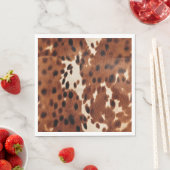 Serviette En Papier Cowboy noir Brown occidental (En situation)