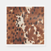 Serviette En Papier Cowboy noir Brown occidental (Devant)