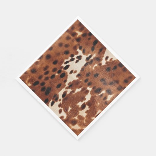 Serviette En Papier Cowboy noir Brown occidental (Coin)