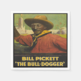 Serviette En Papier Cowboy noir de serviettes occidentales de partie