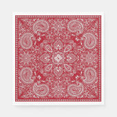 Serviette En Papier Cowboy rouge et blanc (Devant)