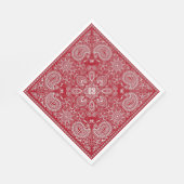 Serviette En Papier Cowboy rouge et blanc (Coin)