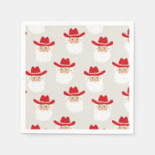 Serviette En Papier Cowboy Santa Claus Western Christmas (Devant)