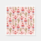 Serviette En Papier Cowboy Santa Claus Western Christmas (Devant)