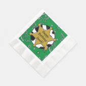 Serviette En Papier Cowboy shérif insigne serviettes d'anniversaire (Coin)