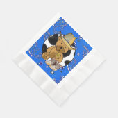 Serviette En Papier Cowboy Sheriff Teddy Bear Baby shower serviettes (Coin)