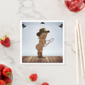 Serviette En Papier Cowboy Sur Son Chemin Baby shower Napkins (En situation)