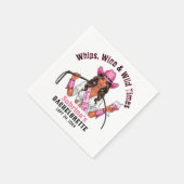 Serviette En Papier Cowgirl Bachelorette Party Whihid Wine & Wild Time (Coin)