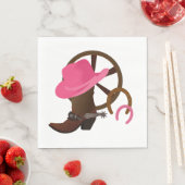 Serviette En Papier Cowgirl Birthday Party Boot Scottin (En situation)