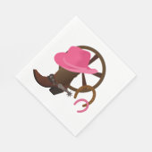 Serviette En Papier Cowgirl Birthday Party Boot Scottin (Coin)