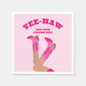 Serviette En Papier Cowgirl Boots Custom Personalized (Devant)