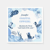 Serviette En Papier cowgirl côtière bleue (Devant)