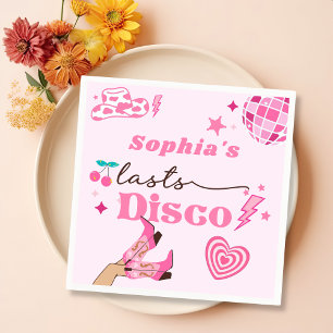 Serviette En Papier Cowgirl Disco Dernière Bachelorette Space Pink Par