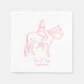 Serviette En Papier cowgirl ocean bachelorette cocktail (Devant)