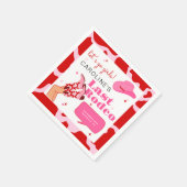 Serviette En Papier Cowgirl Red & rose Dernier Rodeo Bachelorette Part (Coin)