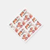 Serviette En Papier Cowgirl rose occidentale (Coin)