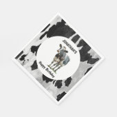 Serviette En Papier Cowhide noir et blanc (Coin)