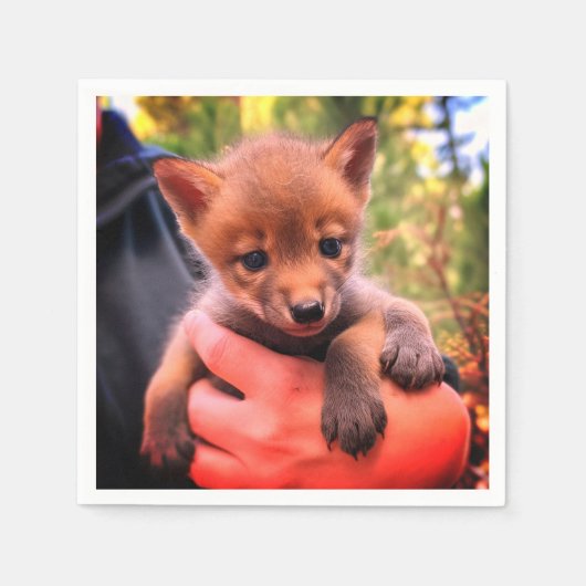 Serviette En Papier Coyote Cub (Devant)