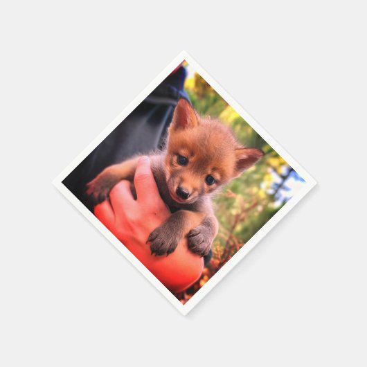 Serviette En Papier Coyote Cub (Coin)