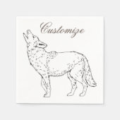 Serviette En Papier Coyote Howling Thunder_Cove (Devant)