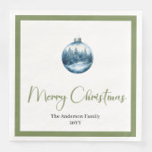 Serviette En Papier Cozy Bohemian Winter Scene Christmas Party Napkins (Devant)