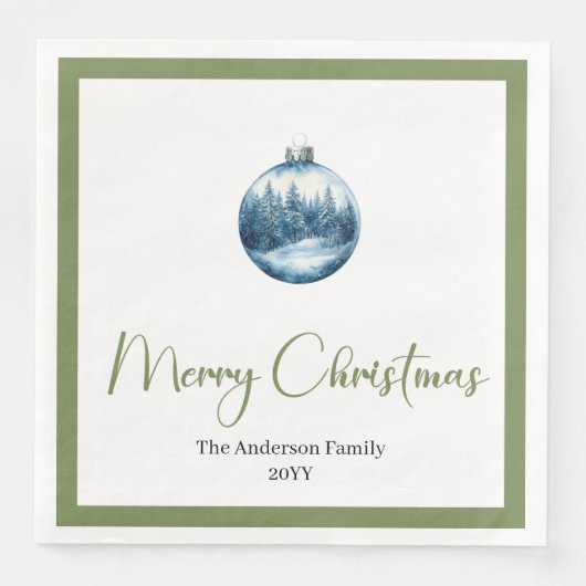 Serviette En Papier Cozy Bohemian Winter Scene Christmas Party Napkins (Devant)