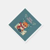 Serviette En Papier Cozy Christmas Fox Paper Napkin (Coin)