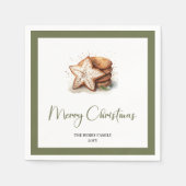 Serviette En Papier Cozy Earthy Christmas Cookies Personalized Napkins (Devant)