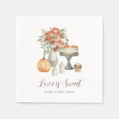 Serviette En Papier Cozy Fall Pumpkin "L'amour est doux" (Devant)