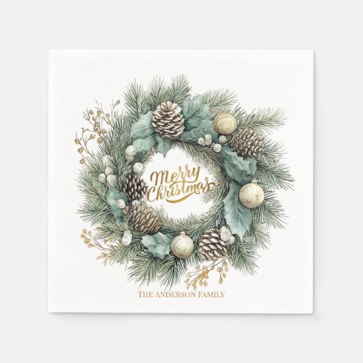 Serviette En Papier Cozy Merry Christmas Winter (Devant)