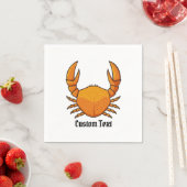 Serviette En Papier Crab orange (En situation)