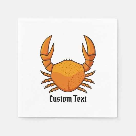Serviette En Papier Crab orange (Devant)