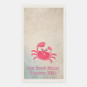 Serviette En Papier Crabby Crab Design Serviette d'hôte (Devant)