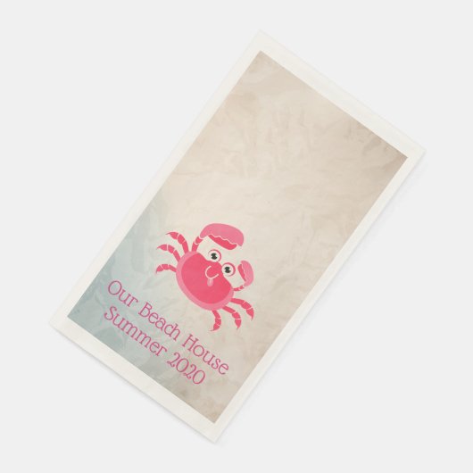Serviette En Papier Crabby Crab Design Serviette d'hôte (Coin)