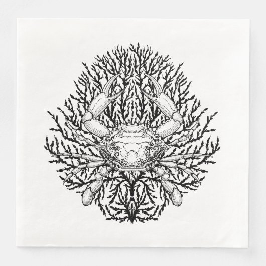 Serviette En Papier Crabe (Devant)