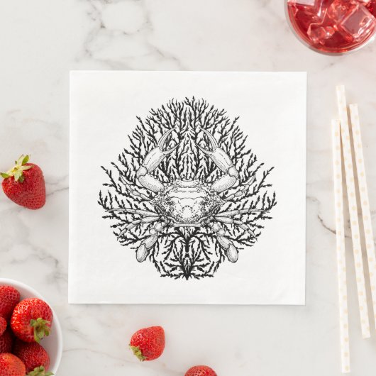Serviette En Papier Crabe (En situation)