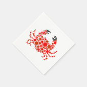 Serviette En Papier Crabe à points (Coin)