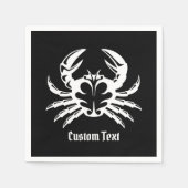 Serviette En Papier Crabe blanc (Devant)