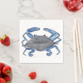 Serviette En Papier Crabe bleu (En situation)