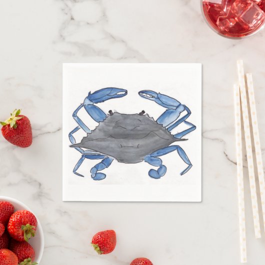 Serviette En Papier Crabe bleu (En situation)