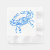 Serviette En Papier crabe bleu vintage (Devant)