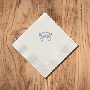 Serviette En Papier crabe bleu vintage no3 serviettes