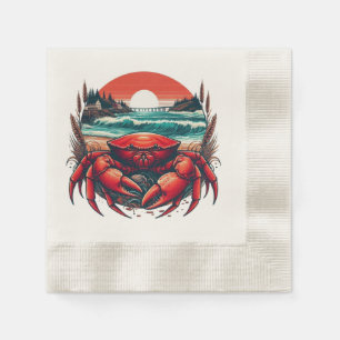 Serviette En Papier crabe côtier/marin du Maine