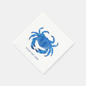 Serviette En Papier Crabe Crustacean Ocean Beach Thème (Coin)