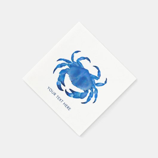 Serviette En Papier Crabe Crustacean Ocean Beach Thème (Coin)