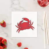 Serviette En Papier Crabe rouge (En situation)