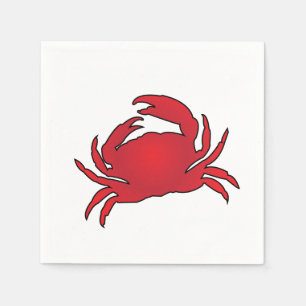 Serviette En Papier Crabe rouge