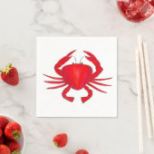 Serviette En Papier Crabe rouge Baltimore Maryland Crabs Plage Naples (En situation)