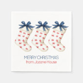 Serviette En Papier Crabe rouge côtier Bas de Noël (Devant)