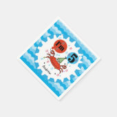 Serviette En Papier Crabe rouge customisé 5 Anniversaire Papier servie (Coin)